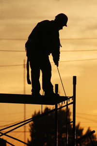 Worker on Scaffold